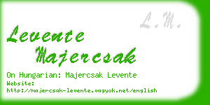 levente majercsak business card